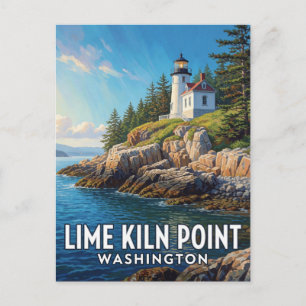 Cartão Postal Parque Estadual Lime Kiln Point — Washington