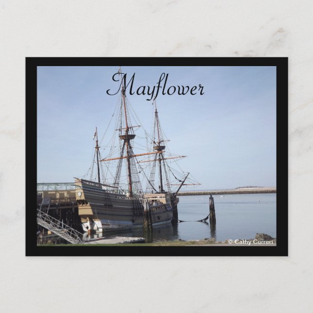 Cartão Postal Parque Estadual Memorial Pilgrim, Massachusetts (Frente)
