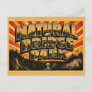 Cartão Postal Parque Estadual Natural Bridge MA Arte de Viagem V