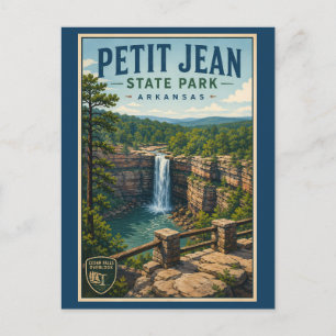 Cartão Postal Parque Estadual Petit Jean Arkansas Ilustração Via