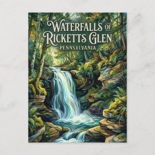 Cartão Postal Parque Estadual Ricketts Glen Pensilvânia