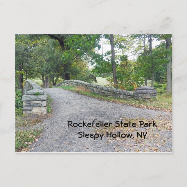 Cartão Postal Parque Estadual Rockefeller em Sleepy Hollow, NY (Frente)