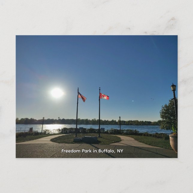 Cartão Postal Parque Freedom em Buffalo, NY (Frente)