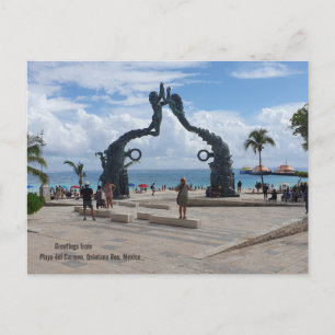 Cartão Postal Parque Fundadores, Playa del Carmen, México