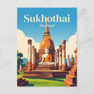 Cartão Postal Parque Histórico de Sukhothai Tailândia