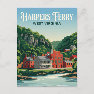 Cartão Postal Parque Histórico Nacional Harpers Ferry EUA