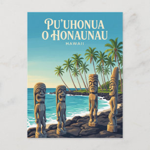 Cartão Postal Parque Histórico Nacional Pu'uhonua o Honaunau