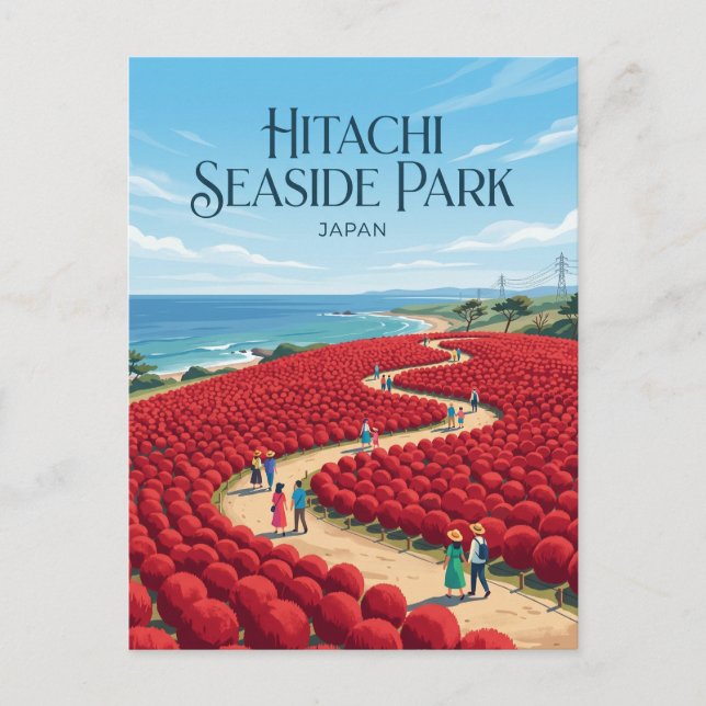 Cartão Postal Parque Hitachi Seaside Japão (Frente)