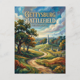 Cartão Postal Parque Militar Nacional de Gettysburg Pensilvânia
