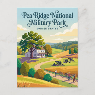 Cartão Postal Parque Militar Nacional Pea Ridge Arkansas