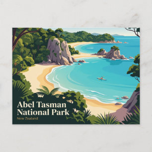 Cartão Postal Parque Nacional Abel Tasman, Ilha do Sul, Nova Zel