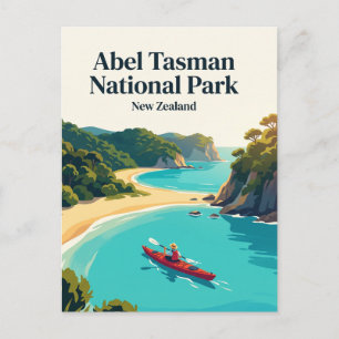 Cartão Postal Parque Nacional Abel Tasman, Nova Zelândia, caiaqu