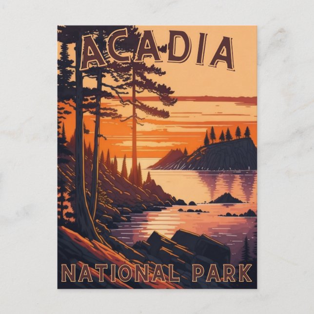 Cartão Postal Parque Nacional Acadia (Frente)