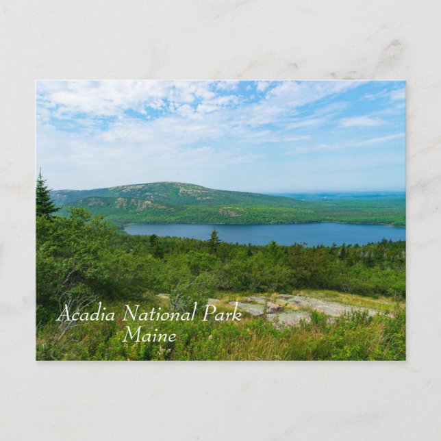 Cartão Postal Parque Nacional Acadia em Maine (Frente)