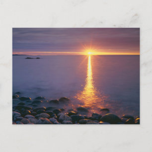 Cartão Postal Parque Nacional Acadia Maine no oceano Atlântico