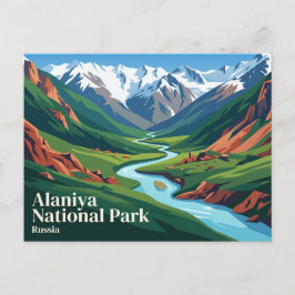 Cartão Postal Parque Nacional Alaniya Rússia