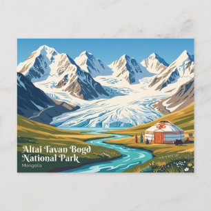 Cartão Postal Parque Nacional Altai Tavan Bogd Mongólia