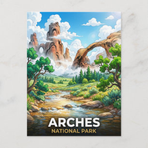Cartão Postal Parque Nacional Arches Viagem Paisagem Desértica U