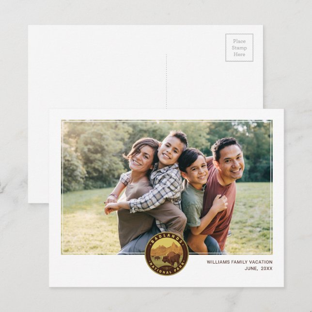 Cartão Postal Parque Nacional Badlands (Frente/Verso)