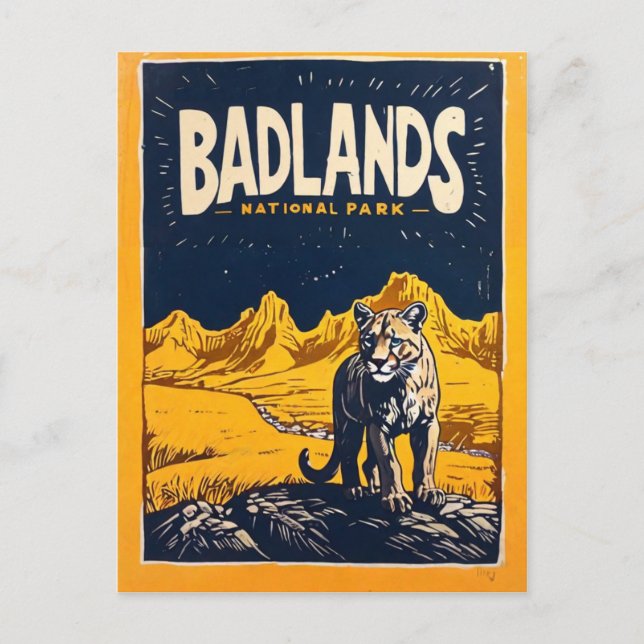 Cartão Postal Parque Nacional Badlands (Frente)