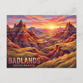 Cartão Postal Parque Nacional Badlands Dakota do Sul
