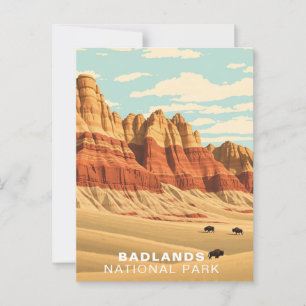 Cartão Postal Parque Nacional Badlands EUA Dakota do Sul