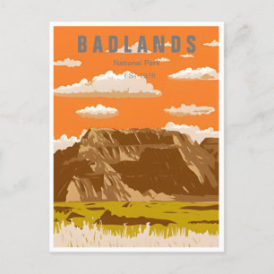 Cartão Postal Parque Nacional Badlands South Dakota Vintage
