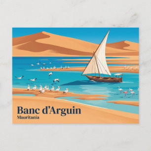 Cartão Postal Parque Nacional Banc d'Arguin Mauritânia