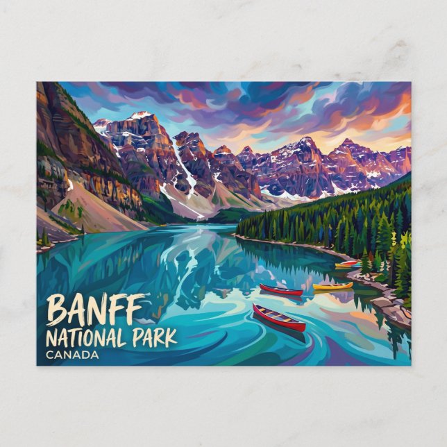 Cartão Postal Parque Nacional Banff Canadá (Frente)