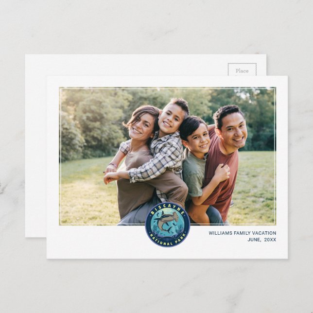 Cartão Postal Parque Nacional Biscayne (Frente/Verso)