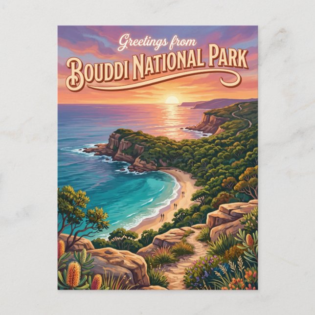 Cartão Postal Parque Nacional Bouddi Austrália (Frente)