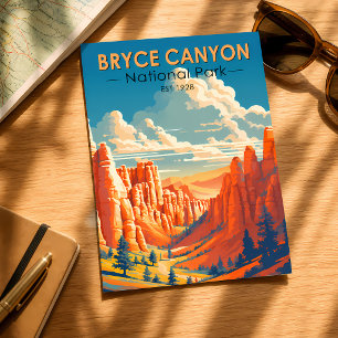 Cartão Postal Parque Nacional Bryce Canyon Viagem Arte Vintage