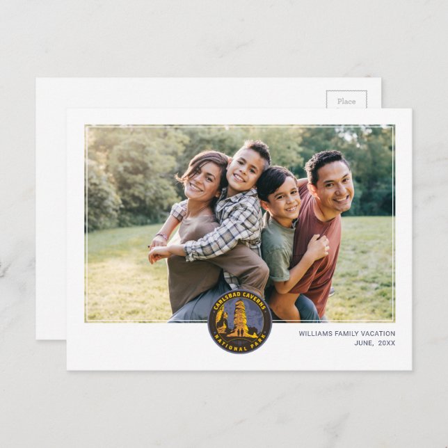 Cartão Postal Parque Nacional Carlsbad (Frente/Verso)