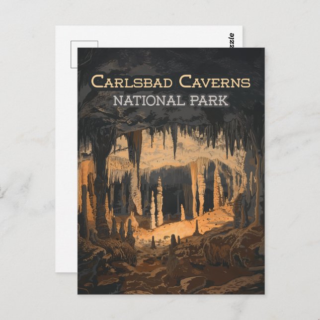 Cartão Postal Parque Nacional Carlsbad Caverns Novo México (Frente/Verso)