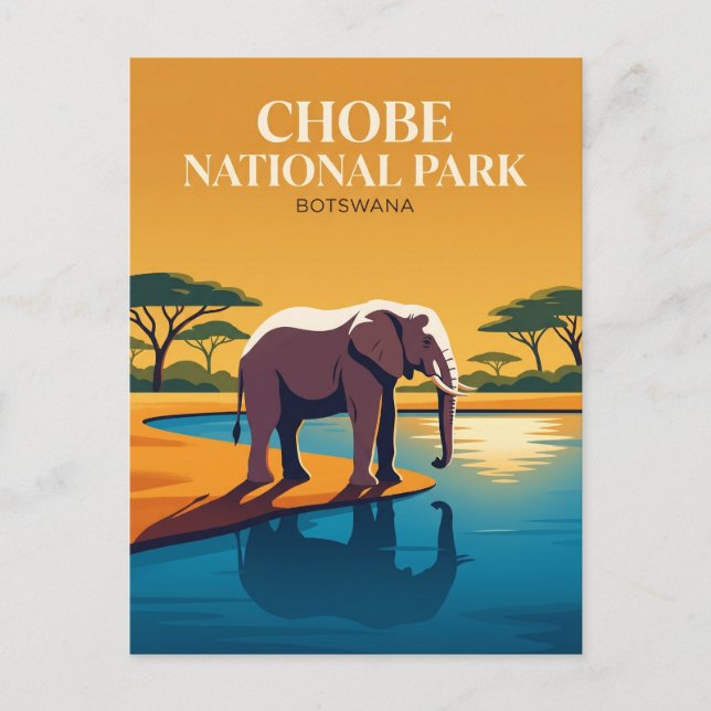 Cartão Postal Parque Nacional Chobe Botsuana (Frente)