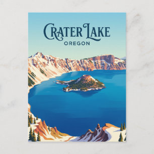 Cartão Postal Parque Nacional Crater Lake EUA