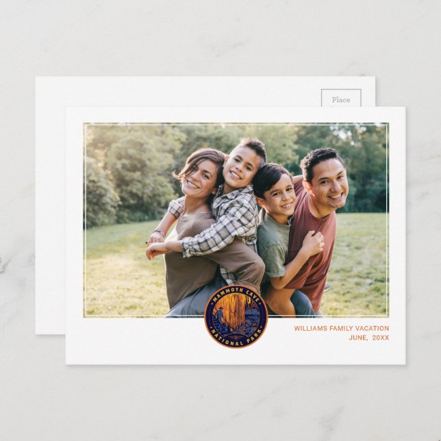 Cartão Postal Parque Nacional da Caverna Mammoth (Frente/Verso)