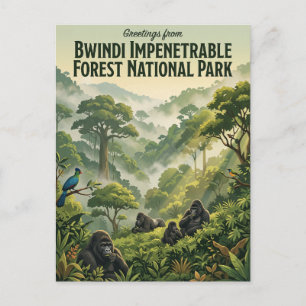 Cartão Postal Parque Nacional da Floresta Impenetrável de Bwindi