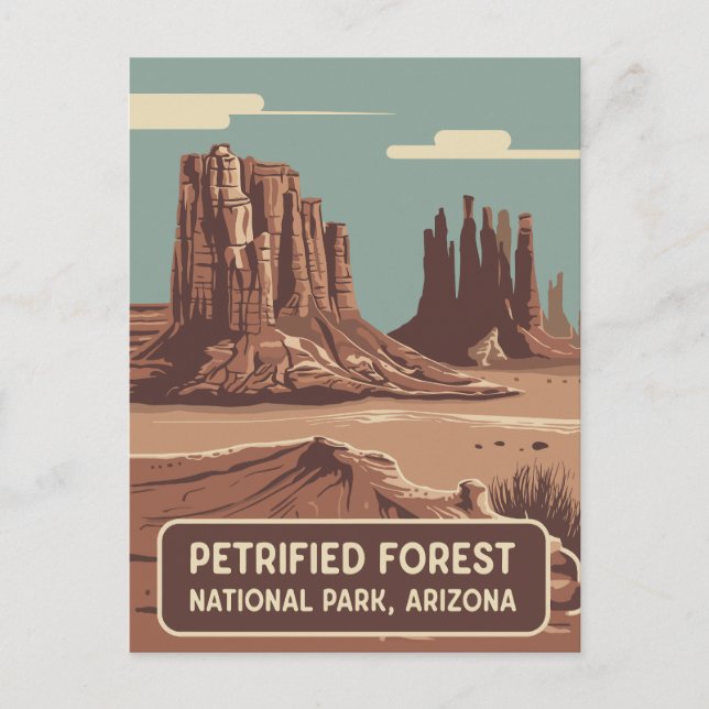 Cartão Postal Parque Nacional da Floresta Petrificada (Frente)