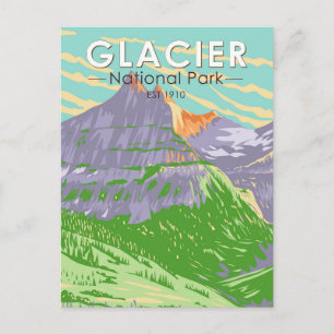 Cartão Postal Parque Nacional da Glaciar Na Primavera Montana Vi