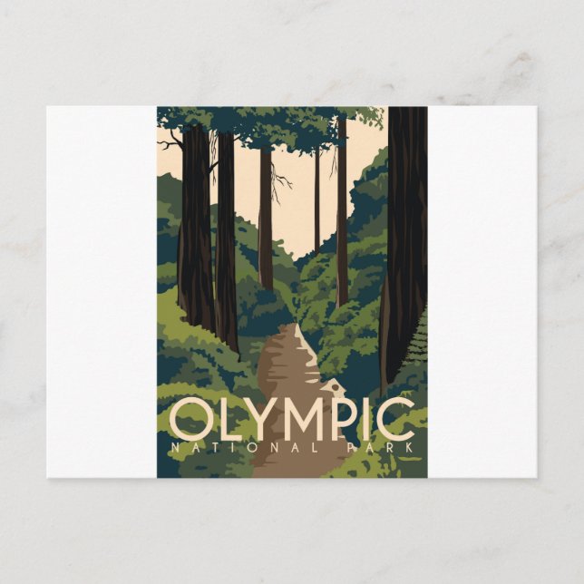 Cartão Postal Parque Nacional da olimpiadas (Frente)
