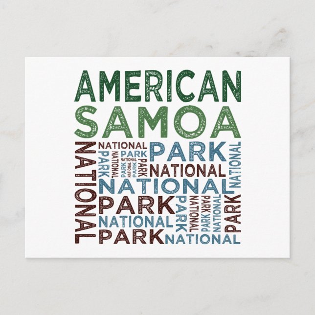 Cartão Postal Parque Nacional da Samoa Americana (Frente)