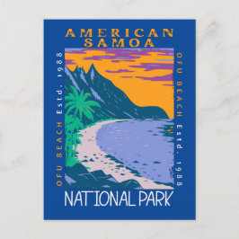 Cartão Postal Parque Nacional da Samoa Americana Praia Ofu em Di