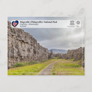 Cartão Postal Parque Nacional da UNESCO - Þingvellir (Thingvell