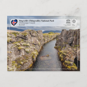 Cartão Postal Parque Nacional da UNESCO - Þingvellir (Thingvell