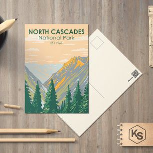 Cartão Postal Parque Nacional das Cascades do Norte, Washington 