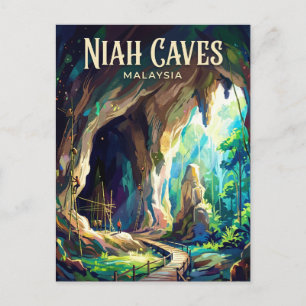 Cartão Postal Parque Nacional das Cavernas de Niah Malásia