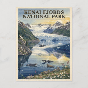 Cartão Postal Parque Nacional das Geleiras de Kenai Fjords