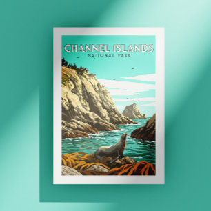 Cartão Postal Parque Nacional das Ilhas Vintage Channel