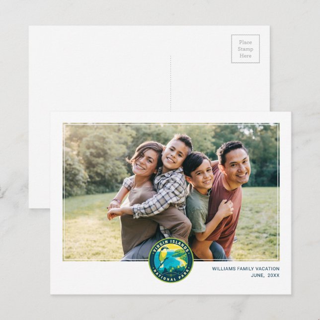 Cartão Postal Parque Nacional das Ilhas Virgens (Frente/Verso)